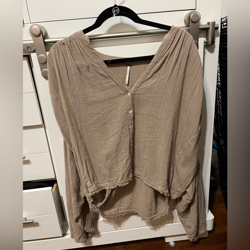 Free people blouse in mocha
